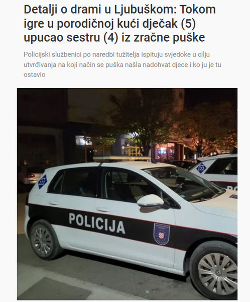 AVMP/Detalji-o-drami-u-Ljubuskom_-Tokom-igre-u-porodicnoj-kuci-djecak-5-upucao-sestru-4-iz