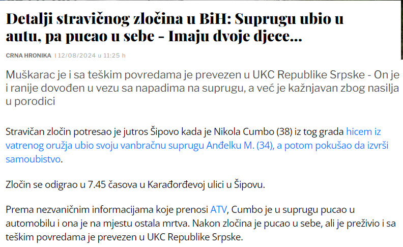 AVMP/Oslobodenje---Detalji-stravicnog-zlocina-u-BiH_-Suprugu-ubio-u-autu-pa-pucao-u-sebe_1