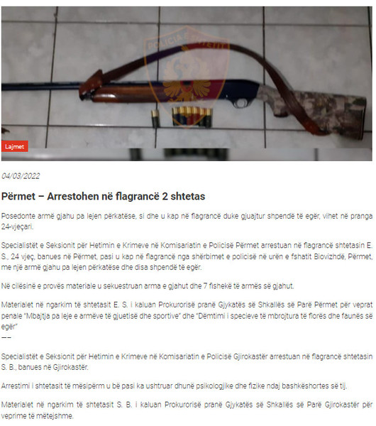 Albania-avmp/04-PermetArmembajtjePaLeje