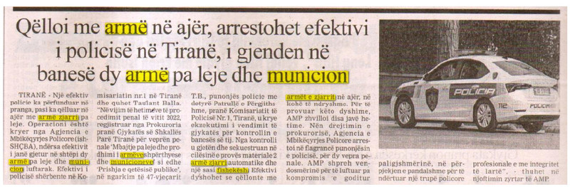 Albania-avmp/A-police-officer-was-arrested-after-the-police-received