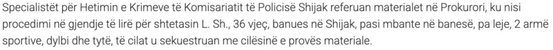 Albania-avmp/Raporti_i_ngjarjeveshkurtPolicia_e_Shtetit