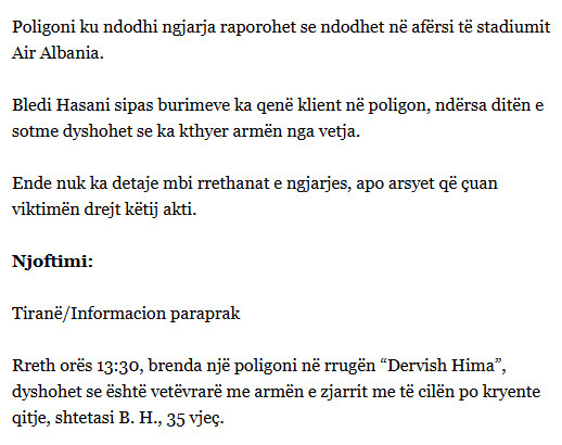 Albania-avmp/Suicide-in-a-shooting-range