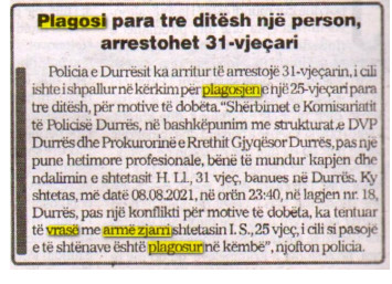 Albania-avmp/arrestohet-31-vjecari-ne-durres