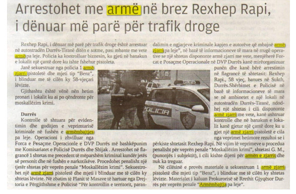 Albania-avmp/arrestohet-me-arme-ne-brez-ne-sukth-58-vjecari