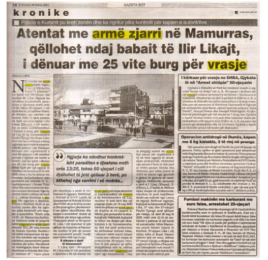 Albania-avmp/atentat-me-arme-zjarri-ne-mamurras