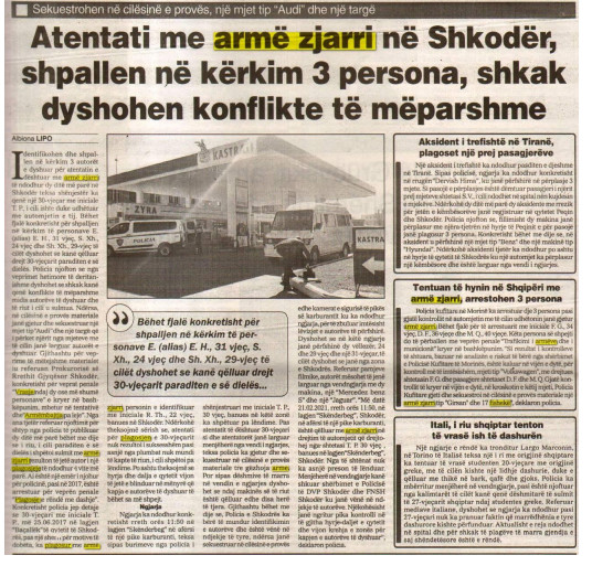 Albania-avmp/atentat-me-arme-zjarri-ne-shkoder