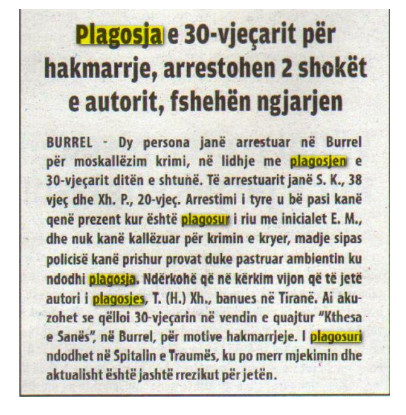 Albania-avmp/burrel-raport-shtese