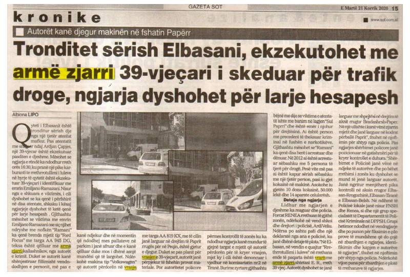 Albania-avmp/elbasan-criminal-context