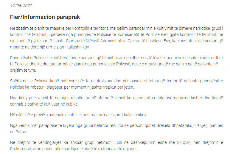 Albania-avmp/fier-17.05