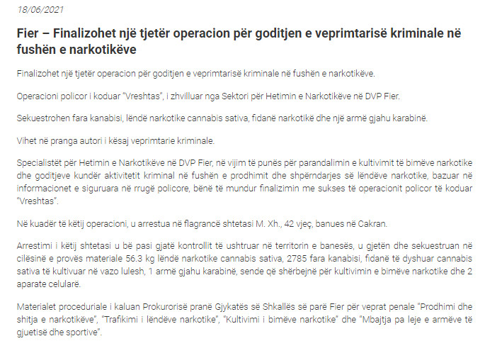 Albania-avmp/fier-18.06