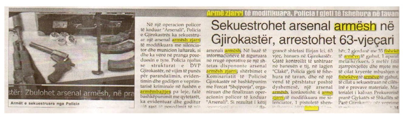 Albania-avmp/gjirokaster-weapon-seizure