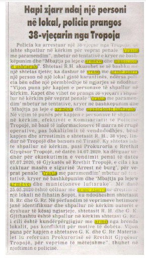 Albania-avmp/hapi-zjarr-ne-lokal---25-maj-2020