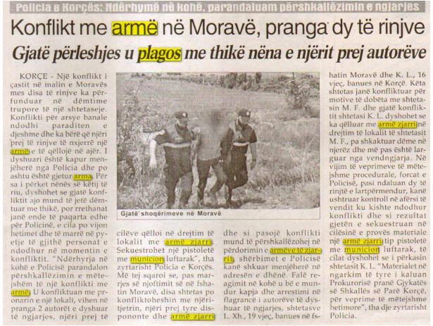 Albania-avmp/konflikt-me-arme-ne-morave