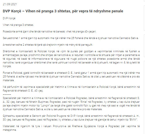 Albania-avmp/korce-21.09