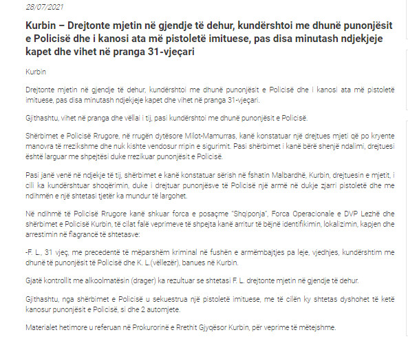 Albania-avmp/kurbin-28-korrik
