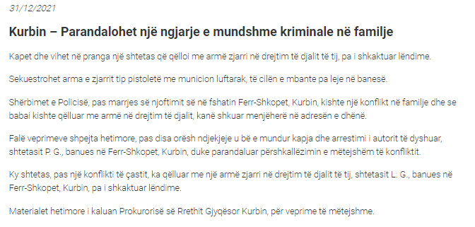 Albania-avmp/kurbin-31.12