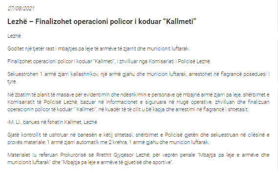 Albania-avmp/lezhe-27-gusht