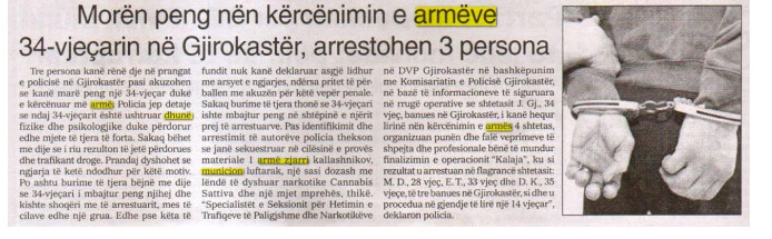 Albania-avmp/moren-peng-nen-kercenimin-e-armeve-34-vjecarin-ne-gjirokaster-arrestohen-3-pe