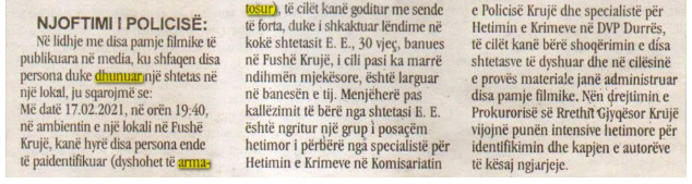 Albania-avmp/njoftimi-policise-fushe-kruje
