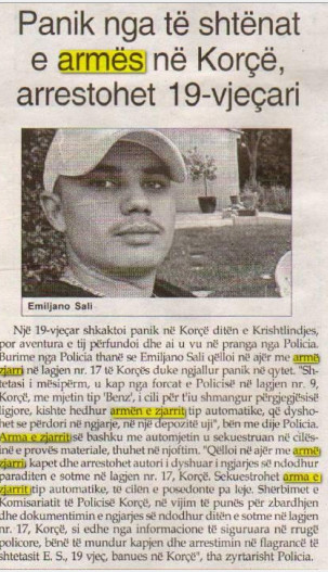Albania-avmp/panik-nga-te-shtenat-e-armes-ne-korce-arrestohet-19-vjecari