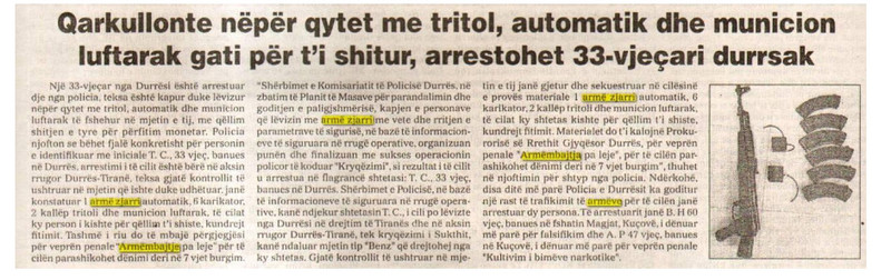 Albania-avmp/qarkullonte-me-tritol-ne-qytet