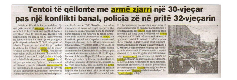 Albania-avmp/shkoder---konflikt