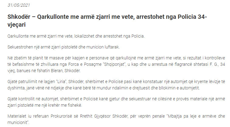 Albania-avmp/shkoder-31.05
