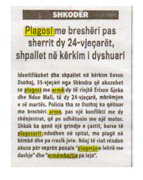 Albania-avmp/shkoder-raport-shtese