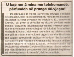 Albania-avmp/u-kap-me-mina-me-telekomande