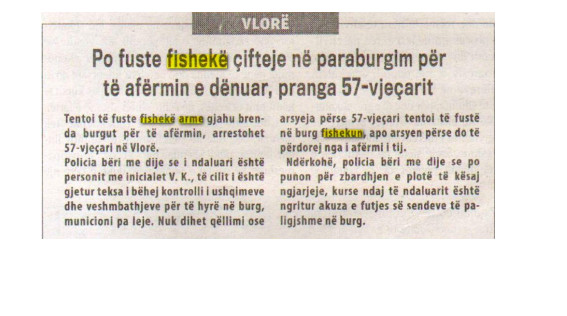 Albania-avmp/vlore-man-arrested