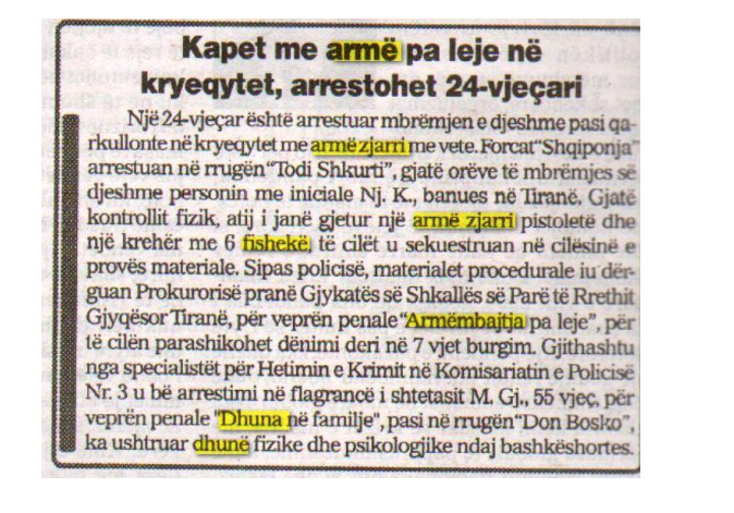 Albania-avmp/weapon-seizure-tirane