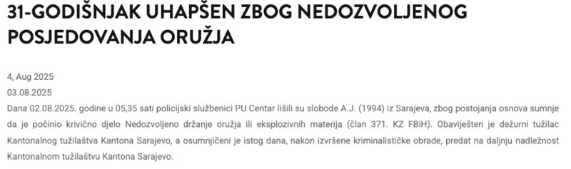 Bosnia-and-Herzegovina-avmp/31-godisnjak-uhapsen-zbog-nedozvoljenog-posjedovanja-oruzja-_-
