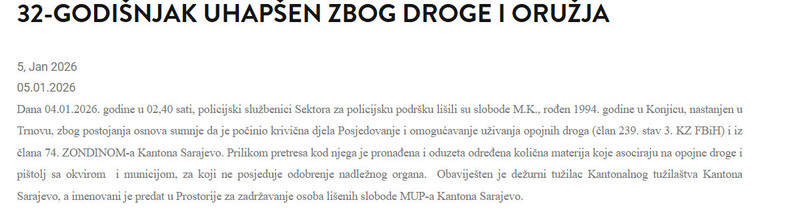Bosnia-and-Herzegovina-avmp/32-godisnjak-uhapsen-zbog-droge-i-oruzja-_-Ministarstvo-unutra