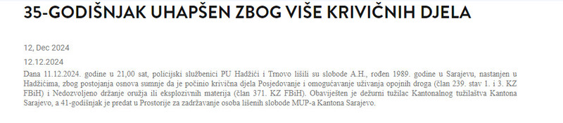 Bosnia-and-Herzegovina-avmp/35-godisnjak-uhapsen-zbog-vise-krivicnih-djela-_-Ministarstvo-