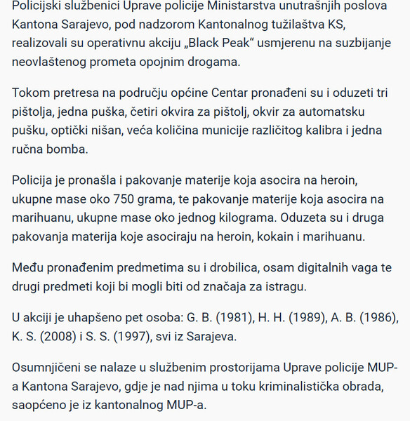 Bosnia-and-Herzegovina-avmp/Akcija-Black-peak-Pronadeni-heroin-marihuana-i-oruzje_2