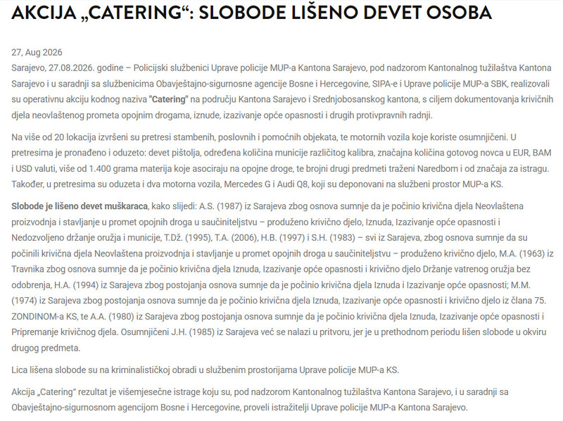 Bosnia-and-Herzegovina-avmp/Akcija-Catering-Slobode-liseno-devet-osoba