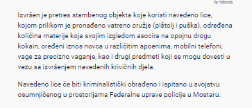 Bosnia-and-Herzegovina-avmp/Akcija-FUP-a-u-Capljini_-Uhapsena-jedna-osoba-oduzeti-kokain-i_1
