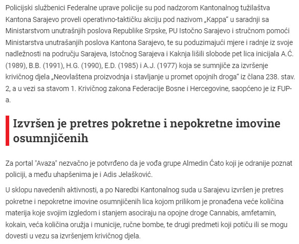 Bosnia-and-Herzegovina-avmp/Akcija-Fup-a-Kappa-uhapsena-narkogrupa-Almedina-Cate1