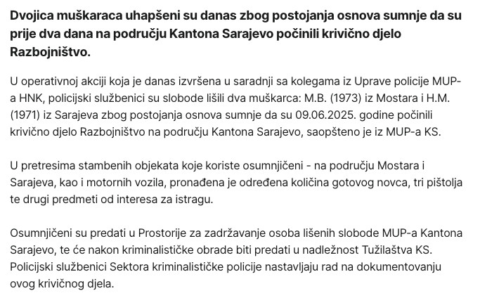 Bosnia-and-Herzegovina-avmp/Akcija-MUP-ova-KS-i-HNK_-Sarajlija-i-Mostarac-uhapseni-zbog-ra