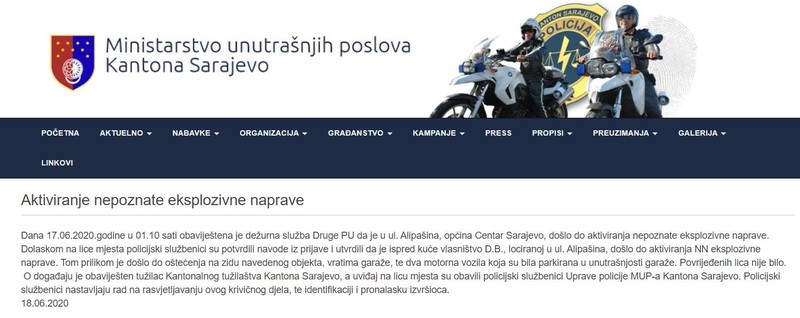 Bosnia-and-Herzegovina-avmp/Aktiviranje-nepoznate-eksplozivne-naprave