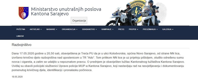 Bosnia-and-Herzegovina-avmp/Armed-robbery-Sarajevo