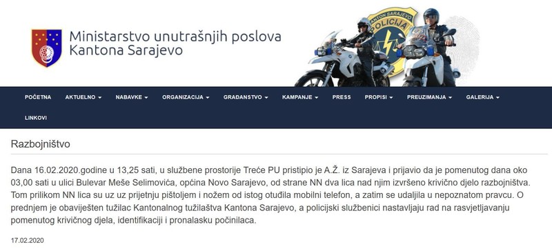 Bosnia-and-Herzegovina-avmp/Armed-robbery-mobile-phone