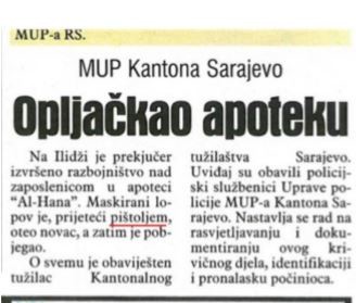 Bosnia-and-Herzegovina-avmp/Armed-robbery-of-a-pharmacy