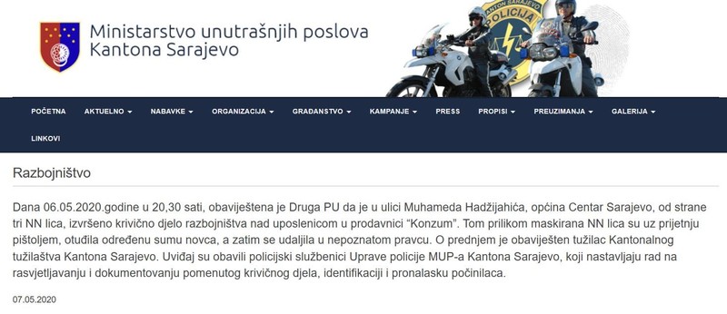 Bosnia-and-Herzegovina-avmp/Armed-robbery-shop