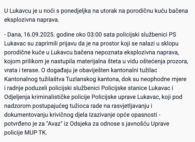 Bosnia-and-Herzegovina-avmp/Bacena-bomba-na-porodicnu-kucu-u-Lukavcu_-Tri-osobe-potrazile-_1