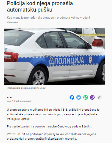 Bosnia-and-Herzegovina-avmp/Bijeljina-automatska-puska