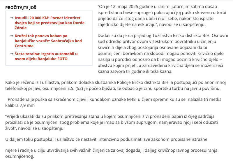 Bosnia-and-Herzegovina-avmp/Bivsoj-zeni-pokazao-pusku_-Prijetio-da-ce-je-ubiti-kad-isprate_1