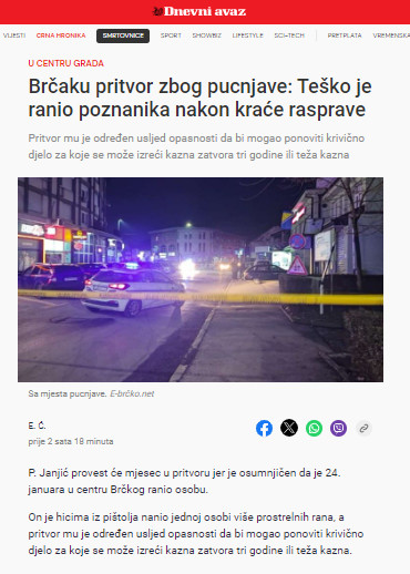 Bosnia-and-Herzegovina-avmp/Brcko-pucnjav