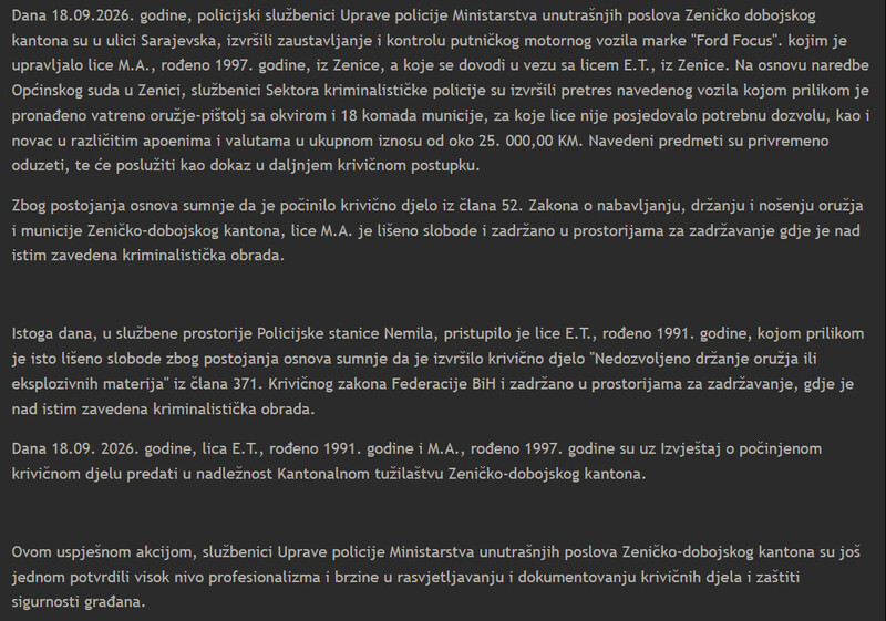 Bosnia-and-Herzegovina-avmp/Brzom-i-efikasnom-akcijom-policije-ZDK-pronadena-veca-kolicina-naoruzanja-i-minsko-eksplozivnih-sredstava-dva-lica-lisena-slobode_3