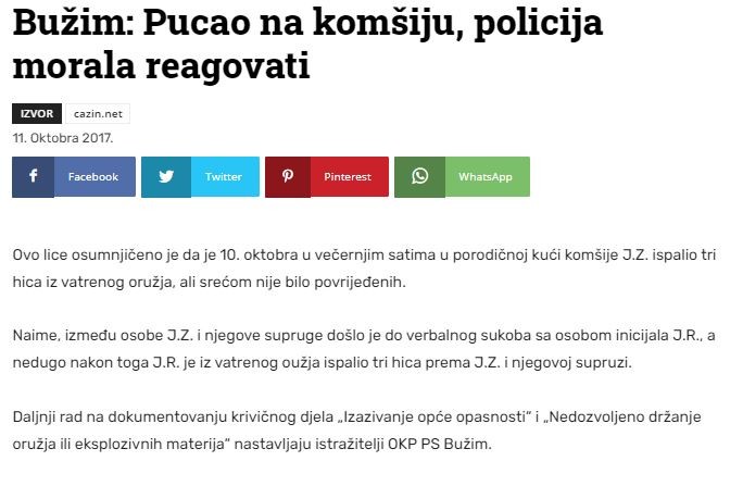 Bosnia-and-Herzegovina-avmp/Buzim_-Pucao-na-komsiju-policija-morala-reagovati